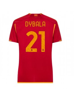 Ženski Nogometna dresi replika AS Roma Paulo Dybala #21 Domači 2023-24 Kratek rokav